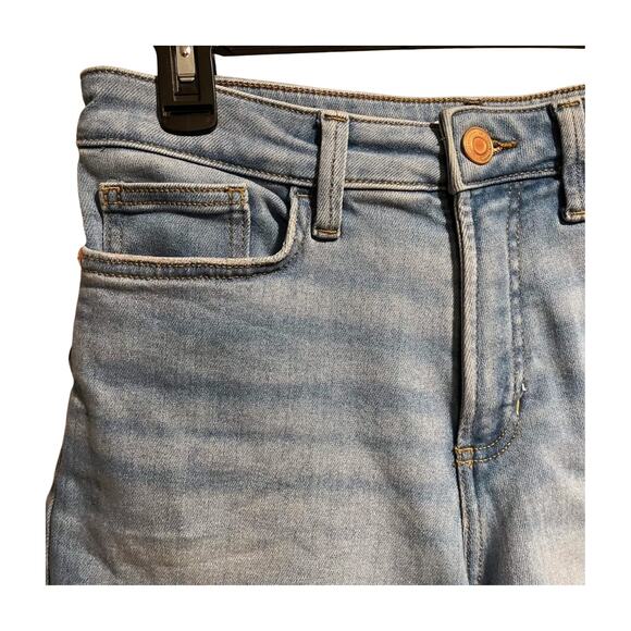 LC Lauren Conrad High Rise Denim Shorts 5 Inch Cuffed Jean Casual Summer Size 8 - Picture 4 of 9